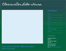 Tablet Screenshot of clearwaterlaketours.com